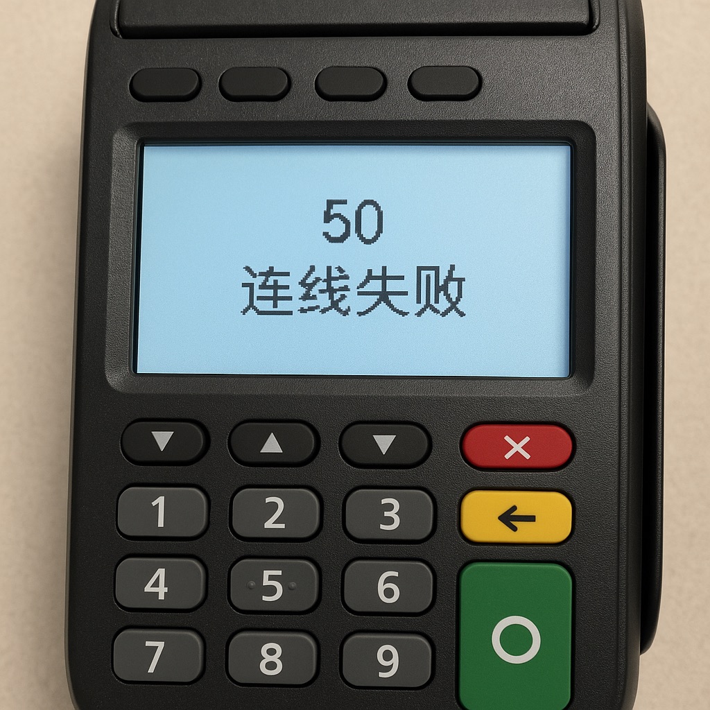 招行民生信用卡刷卡pos机显示50意味着什么？