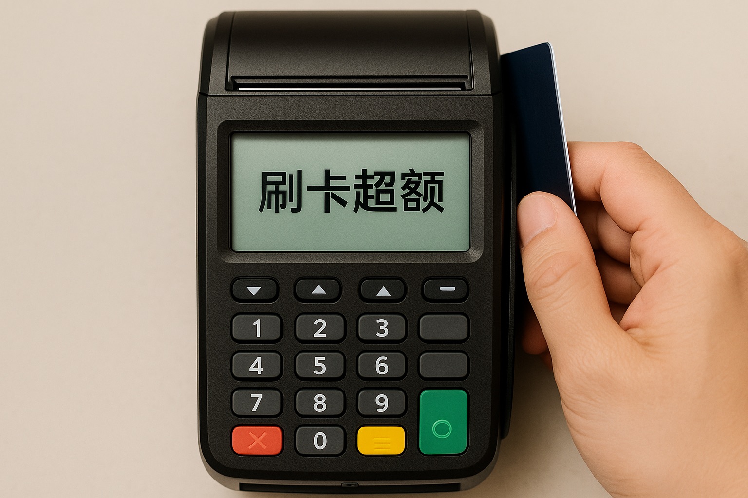 POS机刷信用卡的时候提示超额是什么原因？