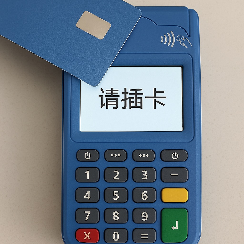 信用卡pos机刷卡显示插卡或者不显示怎么办？