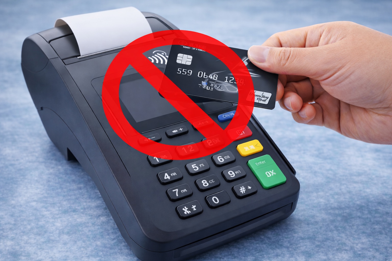 POS机信用卡显示挥卡失败？用插卡支付就好了